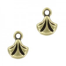 Cymbal ™ DQ metal ending Padanassa for Ginko beads - Antique bronze